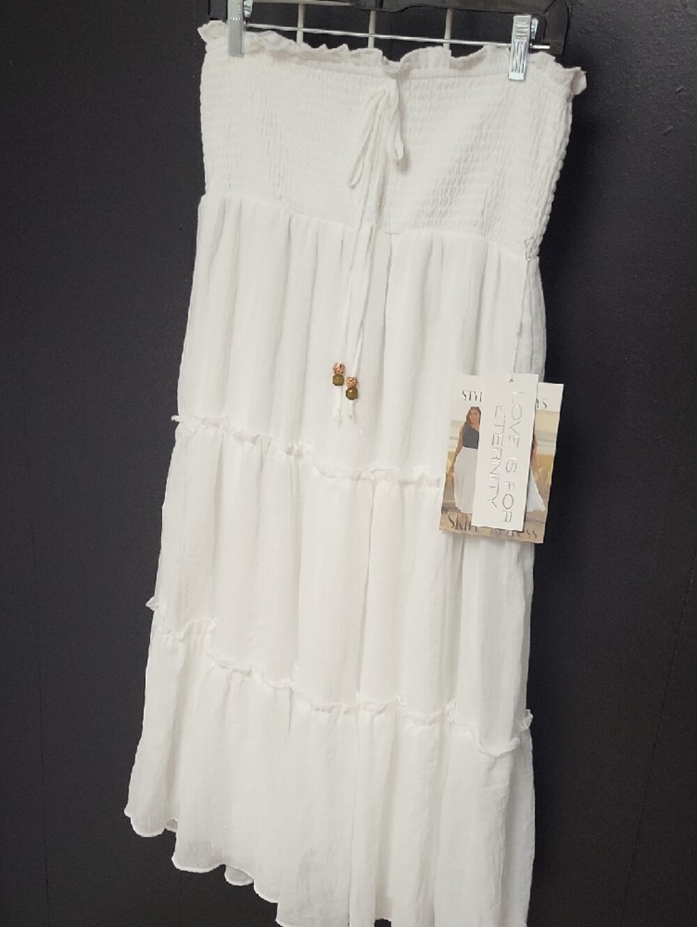 NWT, LIFE WHITE SKIRT/DRESS, STYLE 2 WAYS, SIZE M - Picture 4 of 9